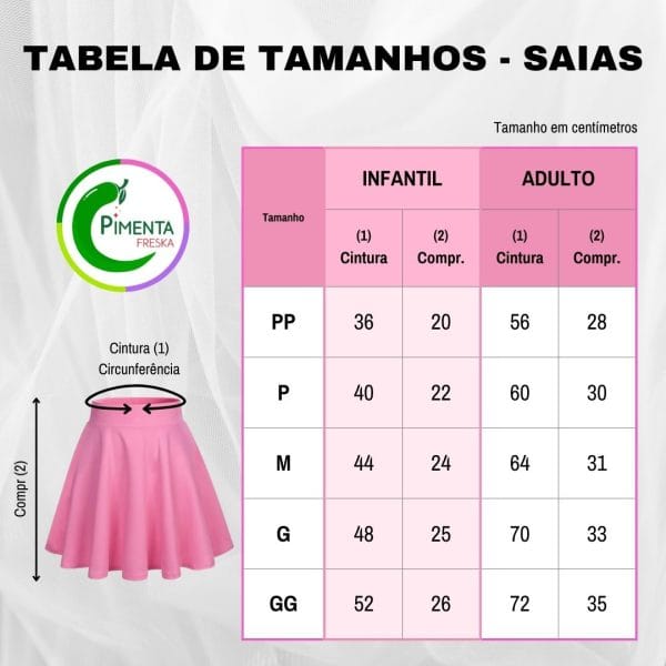Saias Rodadas em Suplex - Infantil e Adulto em Diversas Cores - Image 2