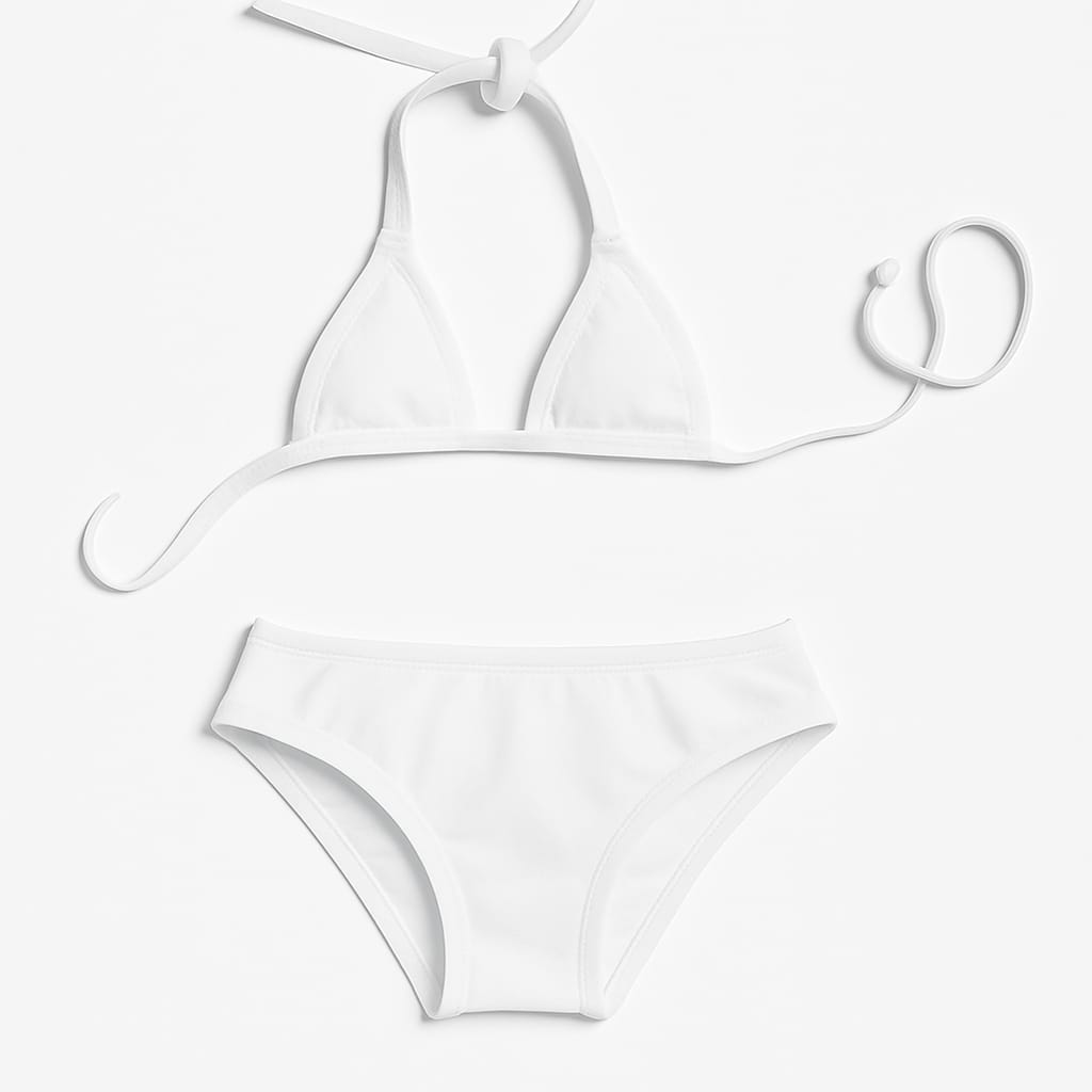 Biquíni Infantil Cortininha Liso Ajustável – Várias Cores - Imagem 6