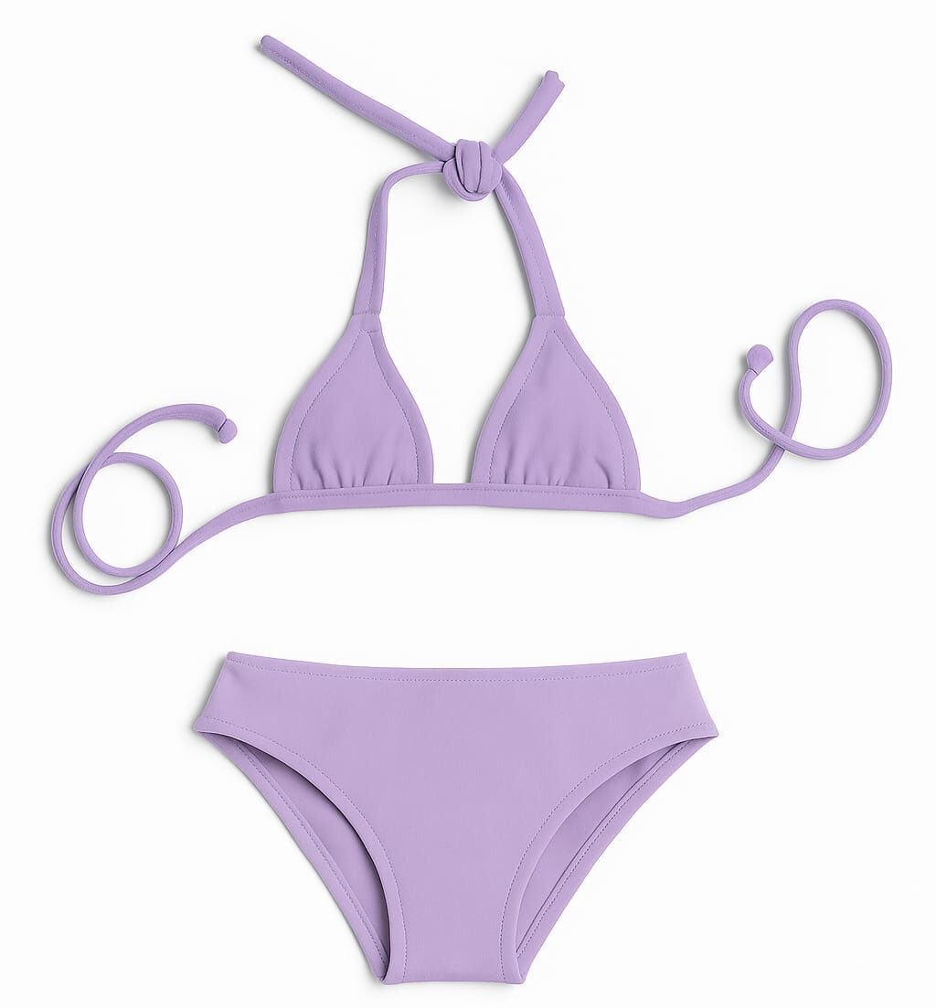 Biquíni Infantil Cortininha Liso Ajustável – Várias Cores - Imagem 5