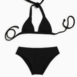 Biquíni Infantil Cortininha Liso Ajustável – Várias Cores