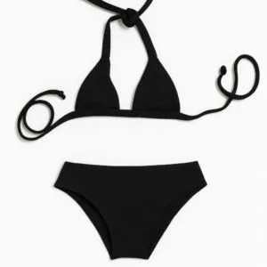 Biquíni Infantil Cortininha Liso Ajustável – Várias Cores