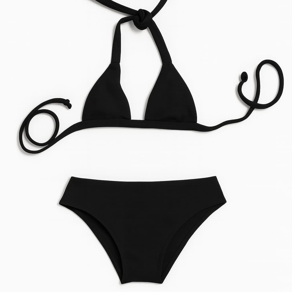 Biquíni Infantil Cortininha Liso Ajustável – Várias Cores